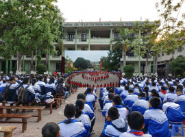 Một buổi chiều của các em học sinh trường THCS Tân Bình TP Điện Biên Phủ